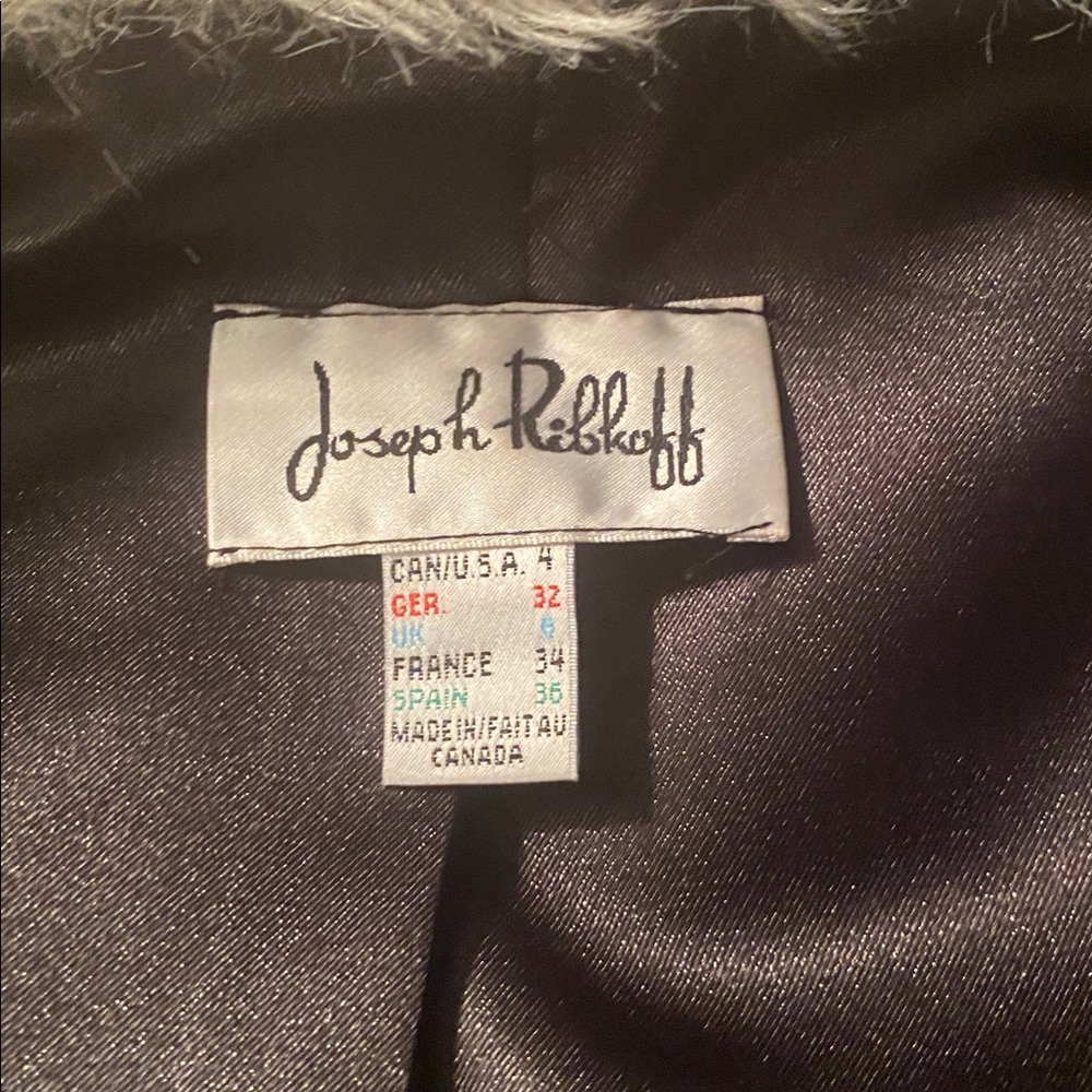 Joseph Ribkoff size 4 faux fur open vest - Picture 6 of 8